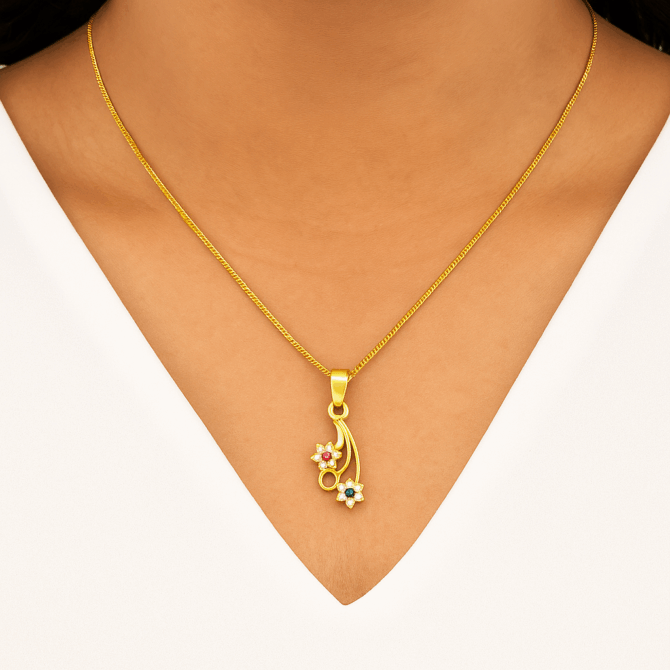 Womens Fancy Gold Pendant - Image 2