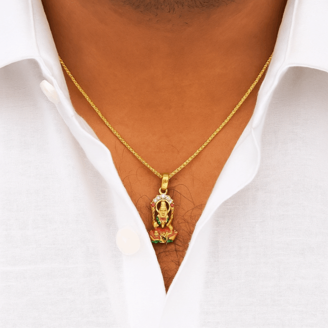 Saraswathi Gold Pendant - Image 2