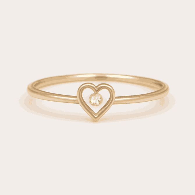 Floating Heart Diamond
