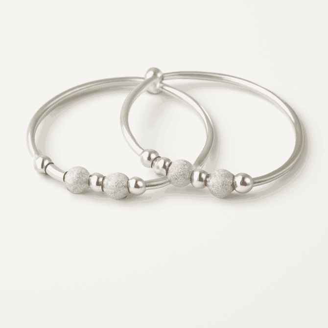 Frosted Bead Bangle