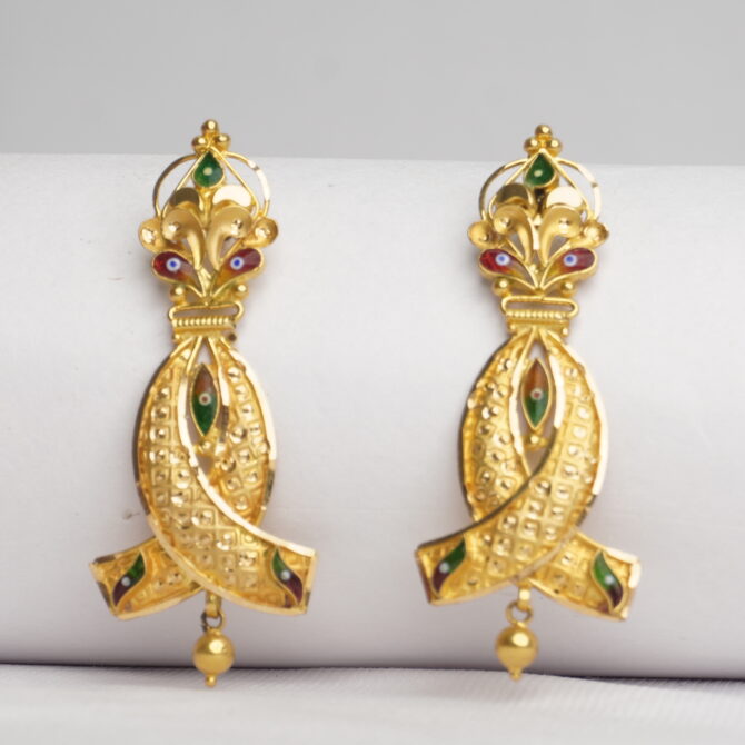 Peacock Feather Studs