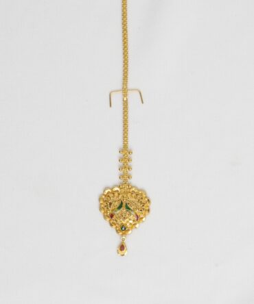 Bridal Elegance Nethi Chutti – Traditional South Indian Bridal Headpiece