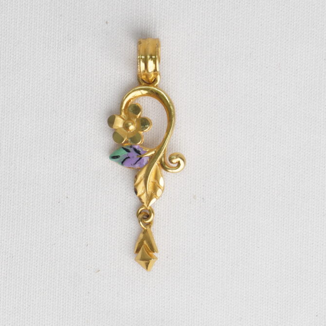 Gold Flower Vine Pendant