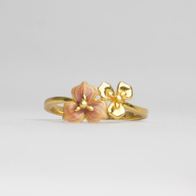 Flower Enamel Ring