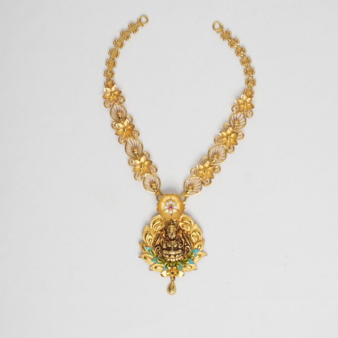 Floral Lakshmi Heritage Necklace