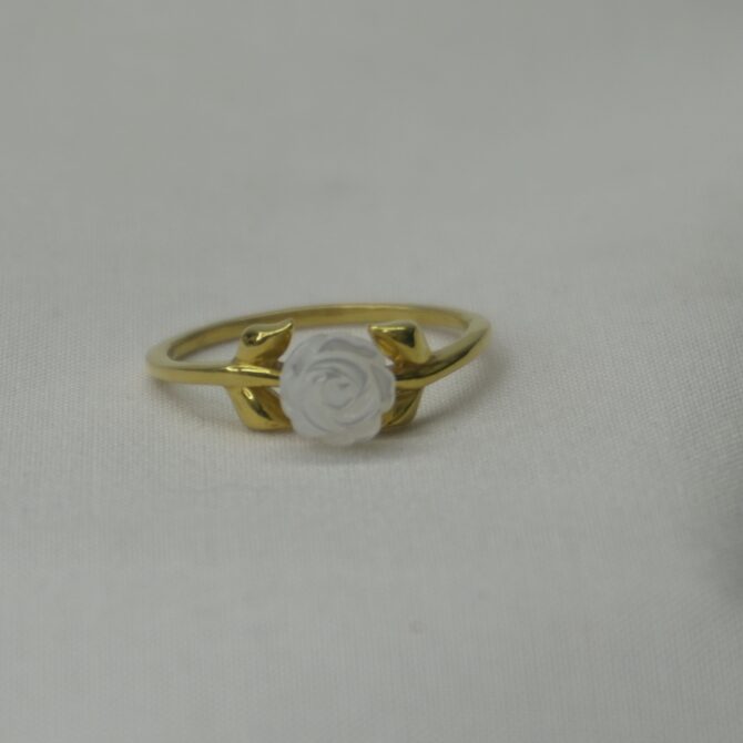 White Rose Gold Ring