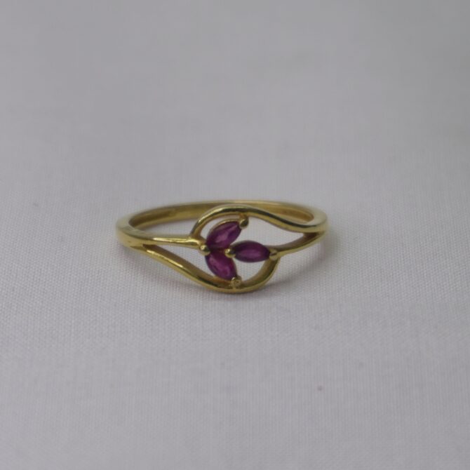 Ruby Petal Ring