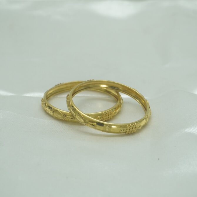 Ornate Heritage Gold Bangles