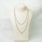 Natural Spadigam Mala with Pure Silver Wire – Handcrafted Sphatik Crystal Necklace for Peace, Healing & Spiritual Wellness