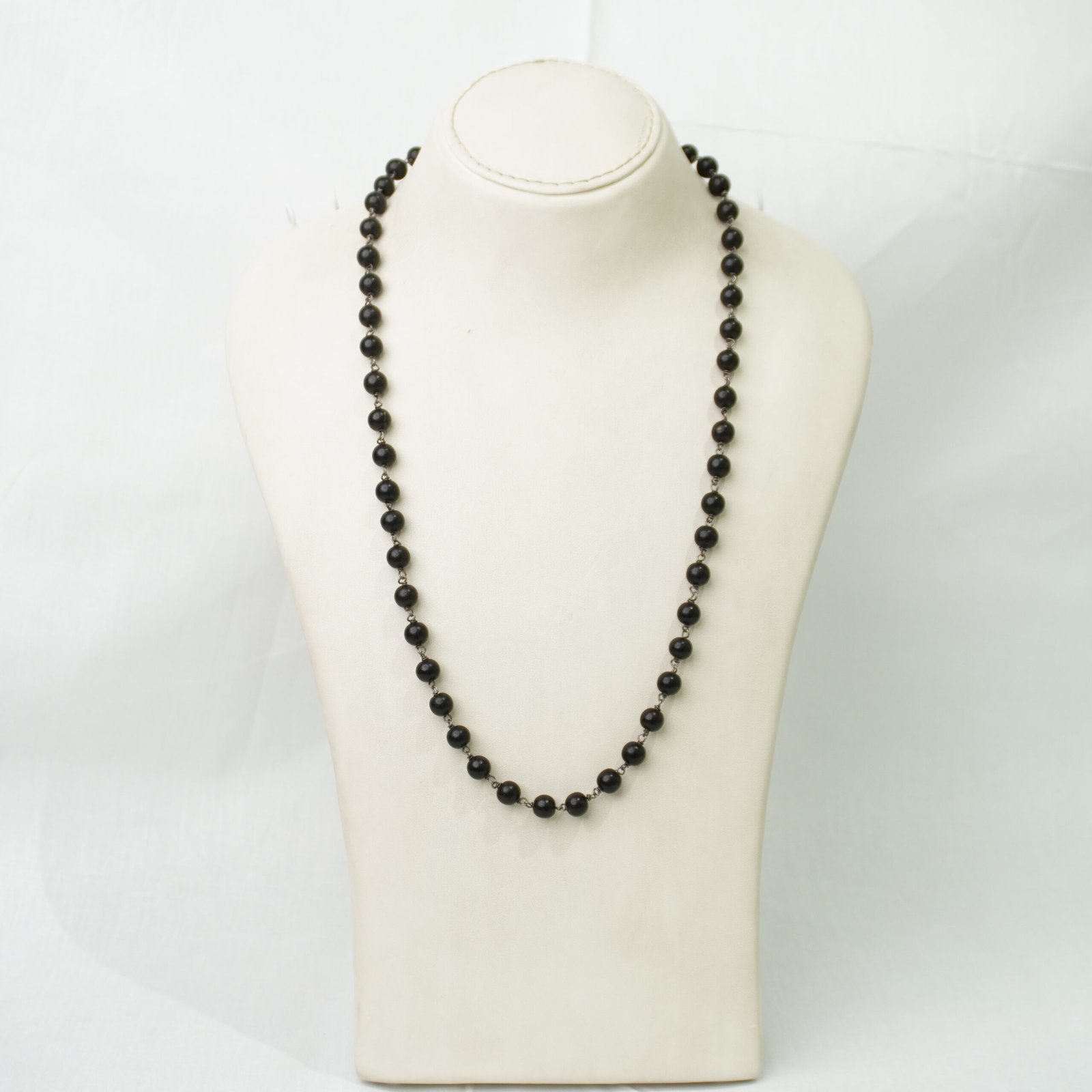 24K1696 Original Karungali Mala in Pure Silver Wire – Authentic Black Ebony Wood Prayer Beads for Success, Protection & Positivity - Image 1