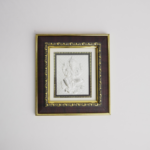 Elegant Silver Ganesha Decorative Wall Frame with Premium Wooden Border