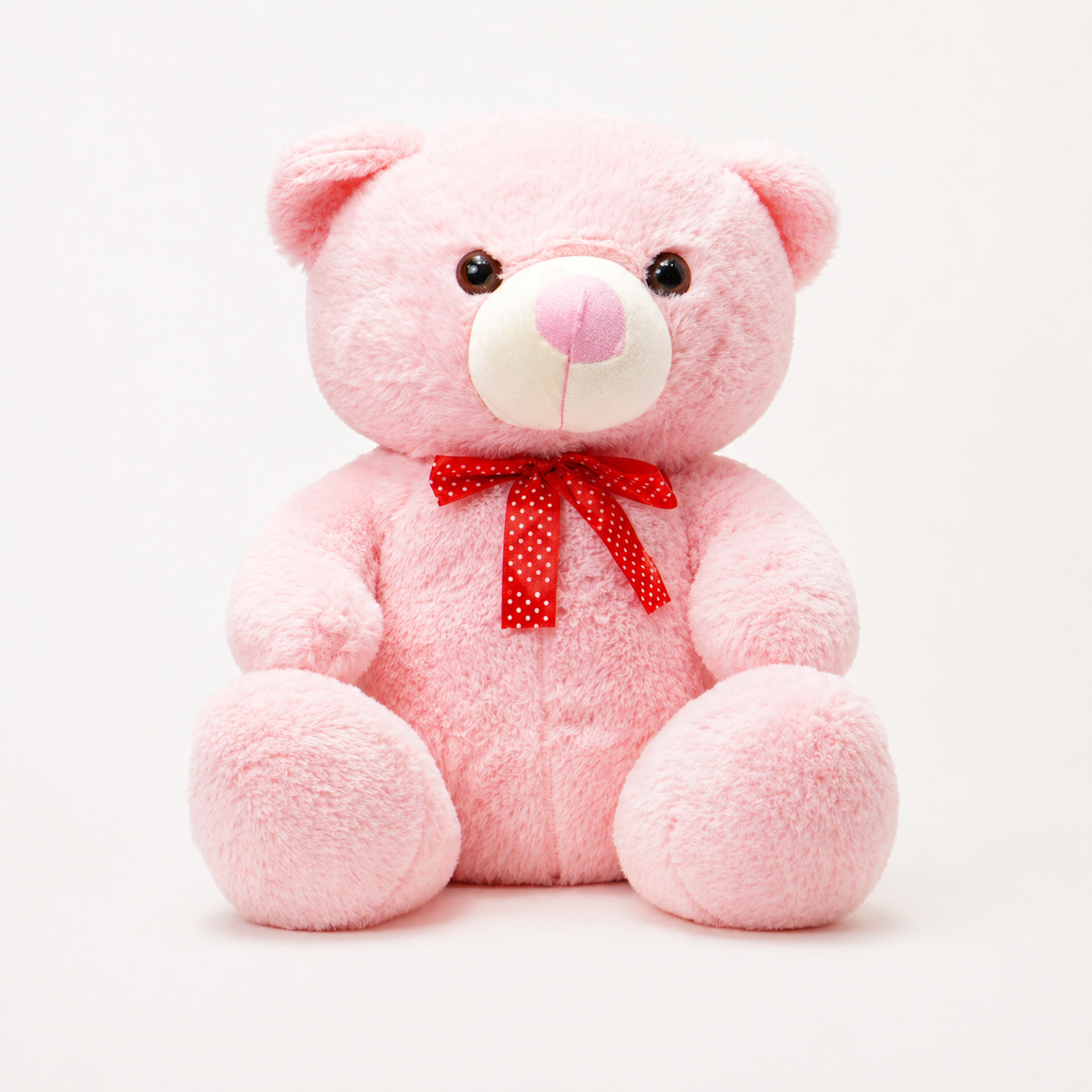 ChatGPT Image Apr 29, 2026, 03_58_04 PM Soft Pink Teddy Bear with Red Bow – Premium Plush Toy Gift - Image 1